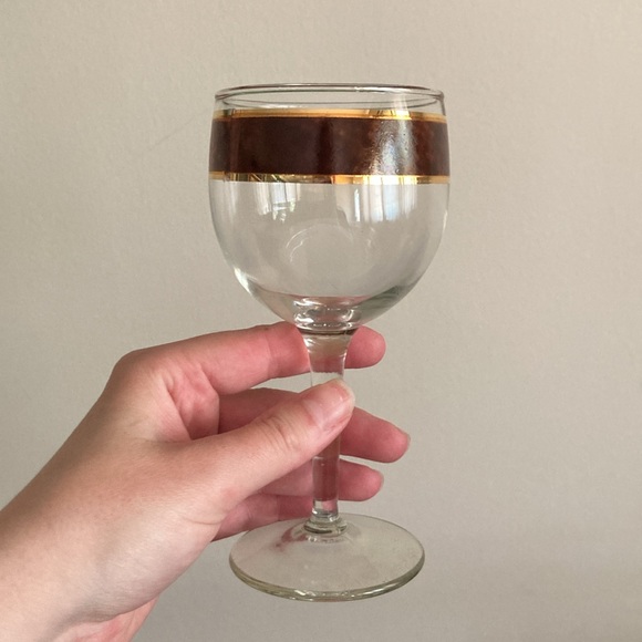 Vintage 1970s Culver Tortoise Wine Glasses—5 available - Picture 3 of 6